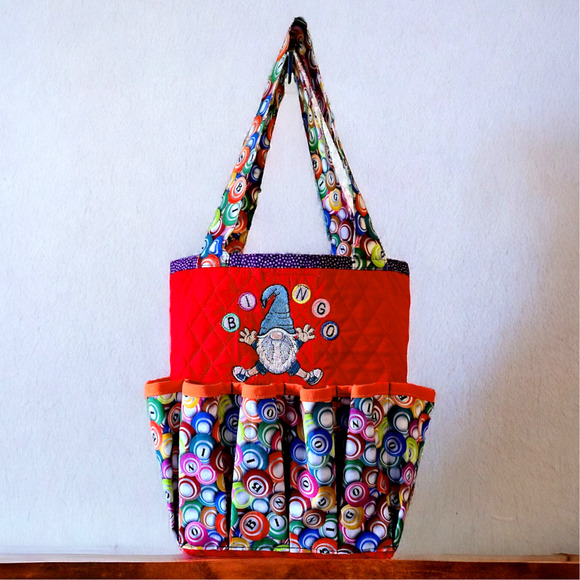 Hand crafted by ME Gnome Bingo Bag for 12 exterior bush or dauber pockets - Picture 11 of 11